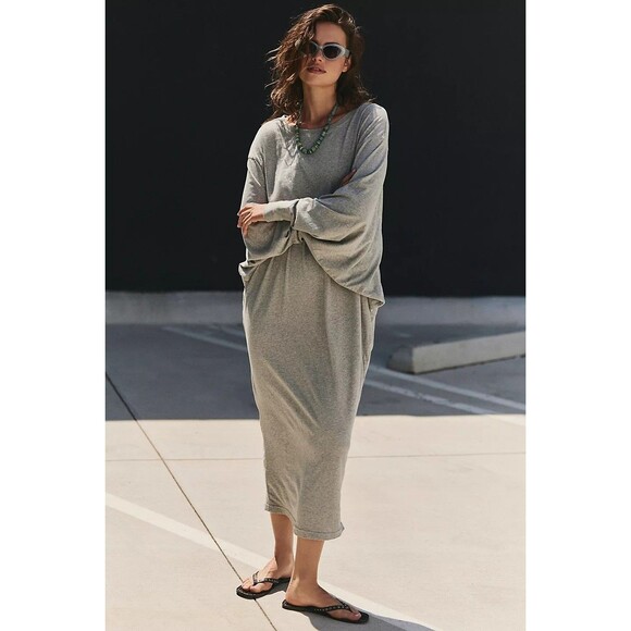 Free People Free-est Lifestyle Maxi Dress Kimono Sleeve Oversized XL New 283998 - Picture 4 of 9